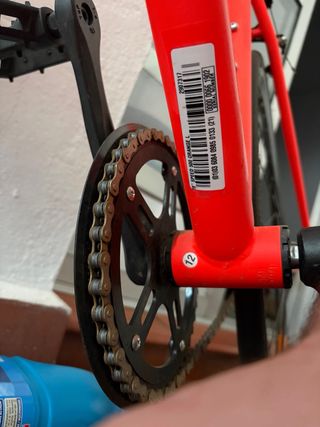 Bicicleta Fixie ELOPS 500 Naranja.