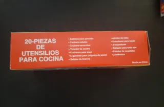 Set Utensilios Cocina Metal y Plástico