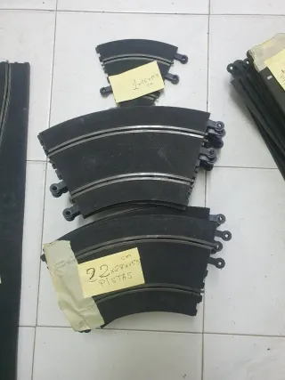 Pistas Scalextric curvas y rectas