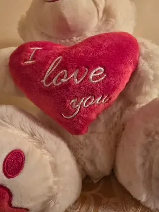 Peluche Orsetto Bianco I Love You