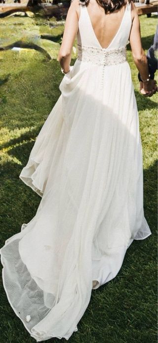 Vestido de Novia Blanco con Pedrería