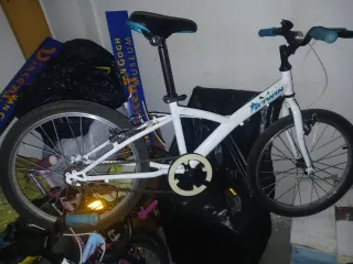 Bicicleta BMX Btwin Blanca 10-12 años