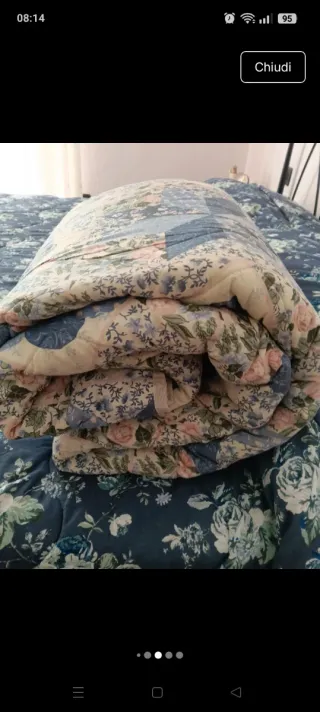 Piumone matrimoniale double face shabby