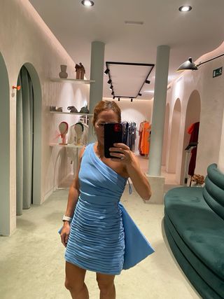 Vestido fiesta Rachel Gilbert celeste