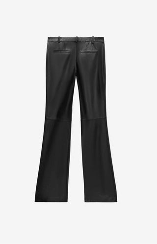 Pantalón Zara Piel Negro Tachuelas