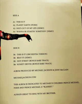Michael Jackson This Is It Vinilo No Oficial.