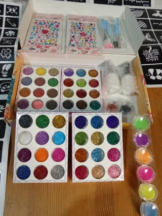 Kit Tatuaggi Glitter 50 Colori Bambini Nuovo