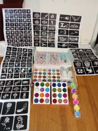 Kit Tatuaggi Glitter 50 Colori Bambini Nuovo