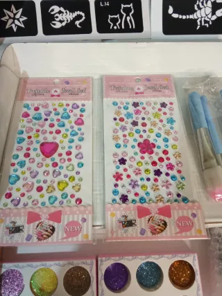 Kit Tatuaggi Glitter 50 Colori Bambini Nuovo