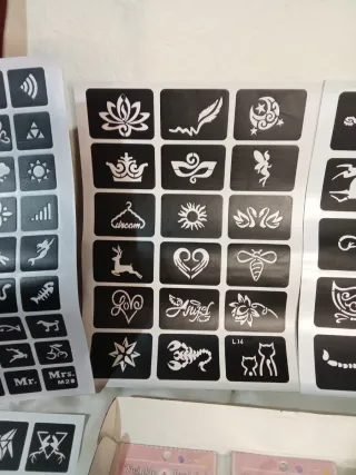 Kit Tatuaggi Glitter 50 Colori Bambini Nuovo