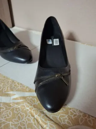 Zapatos de piel negros para mujer
