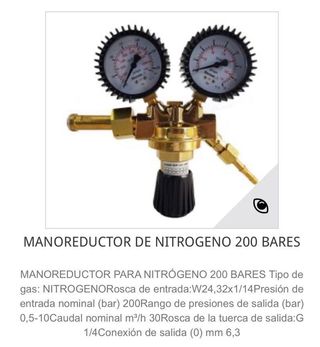 Manoreductor Nitrógeno 200 Bares