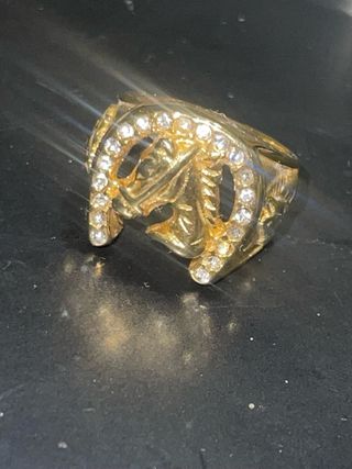 Anillo Oro 18k 750 con Diamantes y Caballo