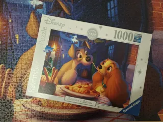 Puzzle Ravensburger 1000 peças Dama e o Vagabundo