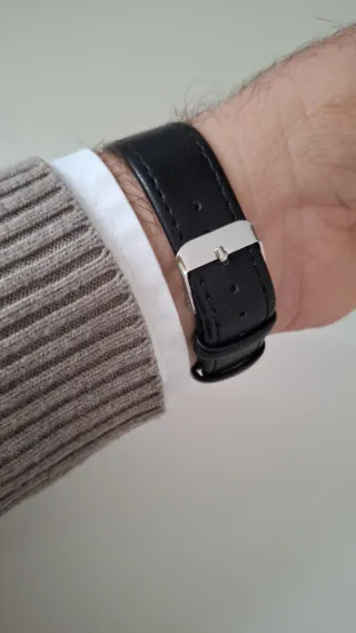 Orologio tank vintage Rettangolare Argento e Nero