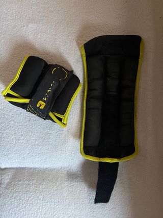 Pesas Tobilleras Deportivas Negras y Amarillas