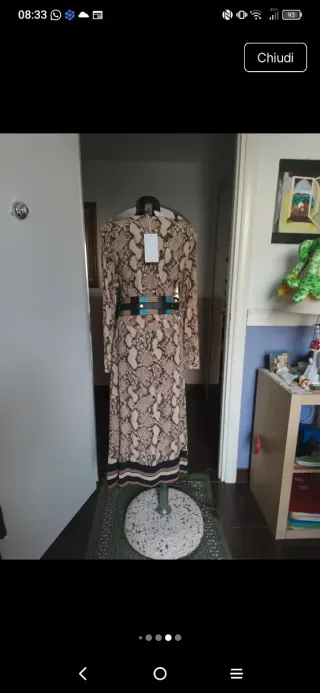 Abito lungo fantasia pitonata