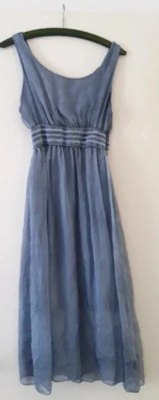 Abito lungo blu taglia unica