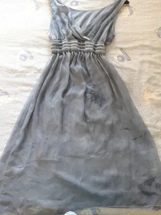 Abito lungo blu taglia unica