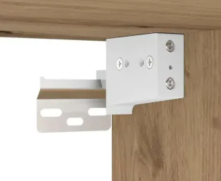 Escritorio de pared madera y gris