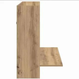 Escritorio de pared madera y gris