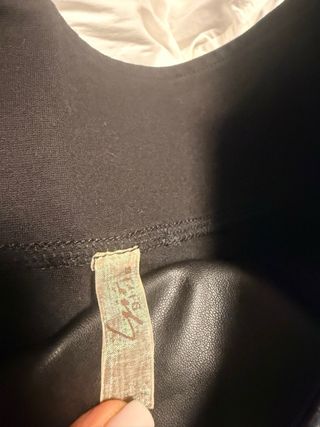 Pantaloni neri ecopelle