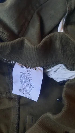 Pantalón cargo niño verde militar