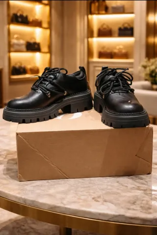 Zara Mocassini Loafer Nero Multi Laccio