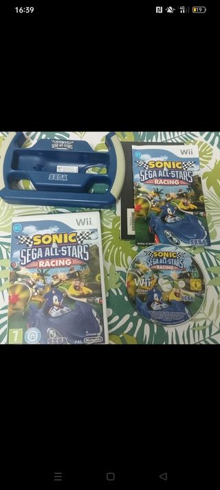 Lote Sonic All-Stars Racing Wii + Volante