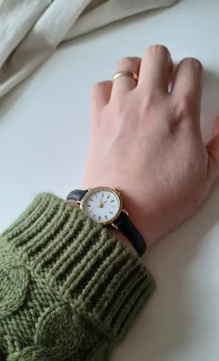 Orologio donna vintage nero e oro