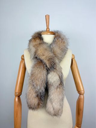 Stola grande ecologica elegante beige/marrone