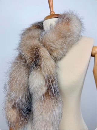 Stola grande ecologica elegante beige/marrone