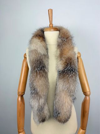 Stola grande ecologica elegante beige/marrone