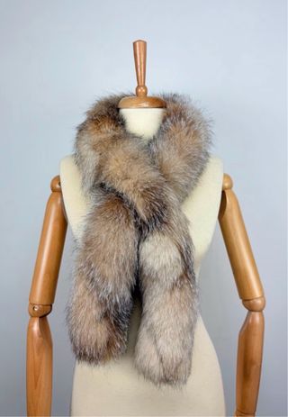 Stola grande ecologica elegante beige/marrone