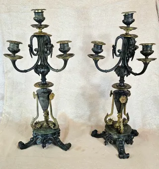 Candelabros Bronce Art Nouveau 1890