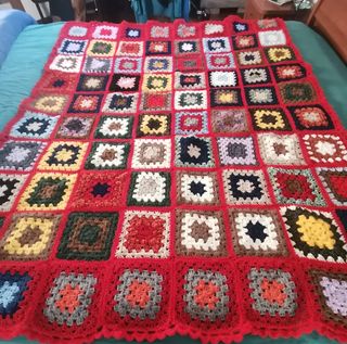 Coperta plaid uncinetto granny squares