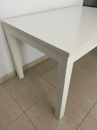Mesa extensible blanca 130/190x80 cm