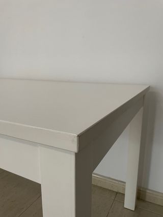 Mesa extensible blanca 130/190x80 cm