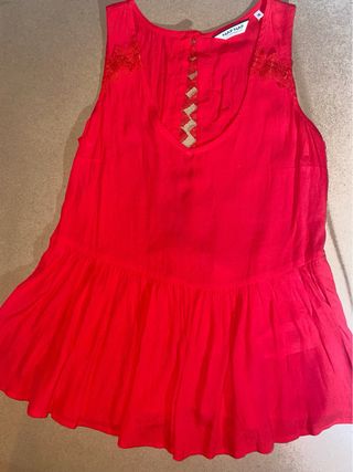 Blusa Naf Naf roja talla M