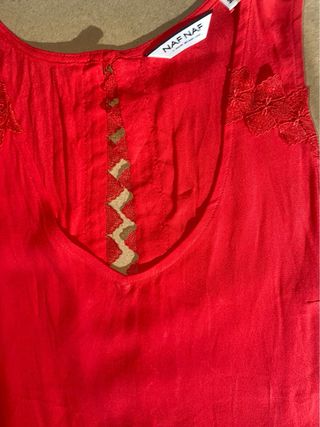 Blusa Naf Naf roja talla M
