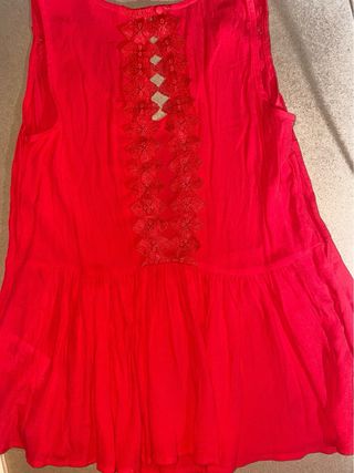 Blusa Naf Naf roja talla M