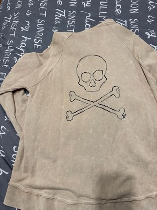 Sudadera Scalpers Beige Capucha Logo