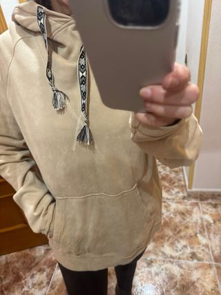 Sudadera Scalpers Beige Capucha Logo