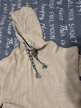 Sudadera Scalpers Beige Capucha Logo