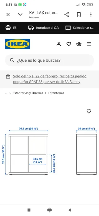 Estantería Ikea Negra