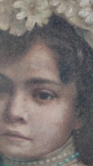 Cuadro al óleo antiguo siglo XIX