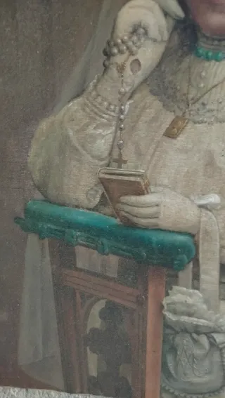 Cuadro al óleo antiguo siglo XIX