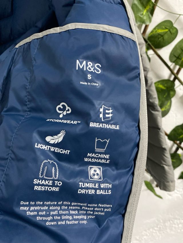 Chaqueta acolchada gris hombre