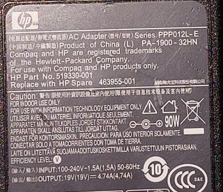 Cargador HP 100-240V 1.5A 19V 4.7A