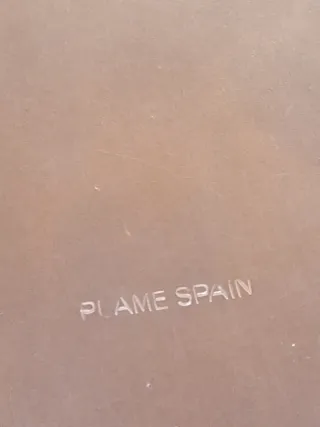 Bandeja plateada Plame Spain con cristal.